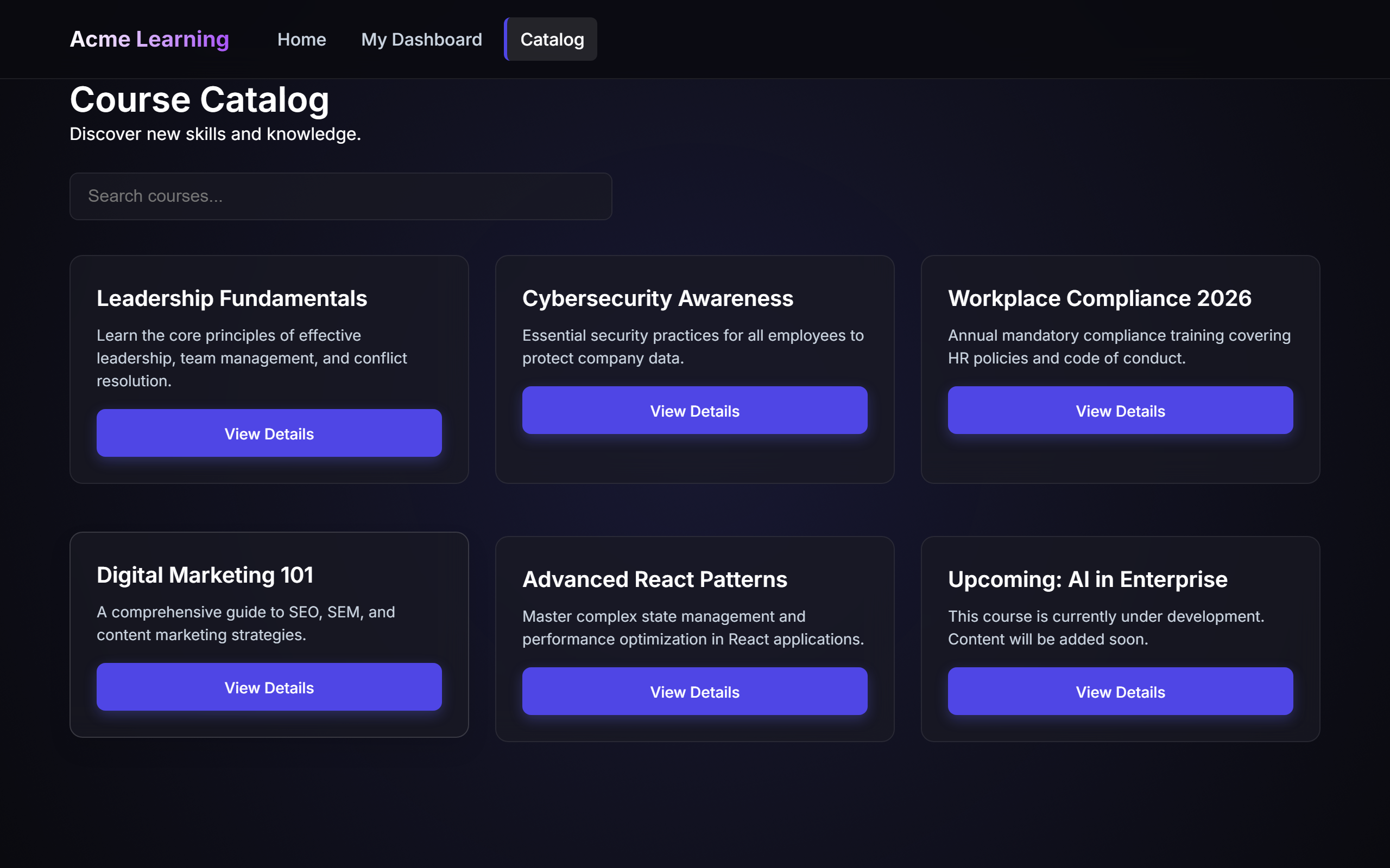 Acme Learning (Gemini) — live demo