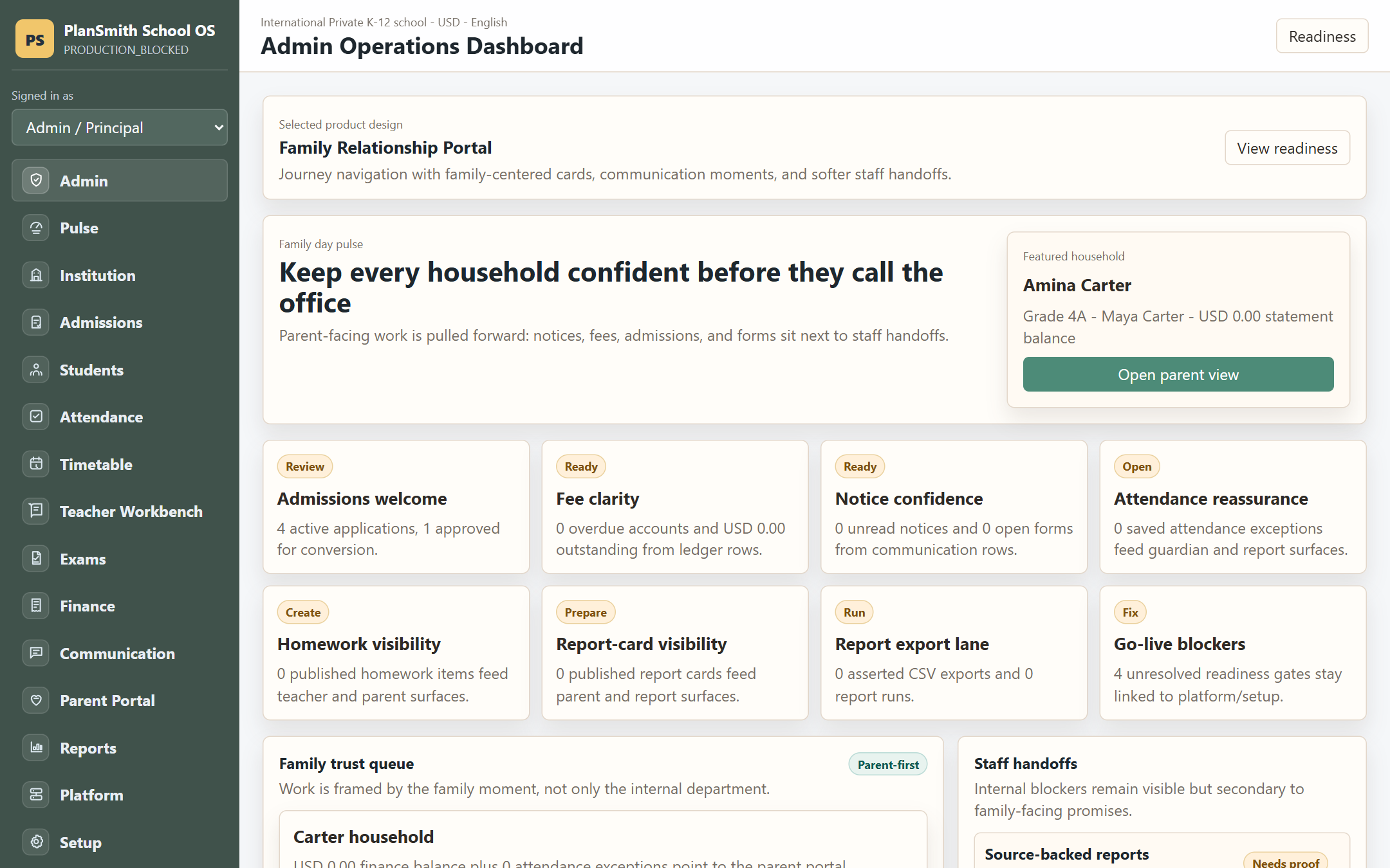 School Management — live demo